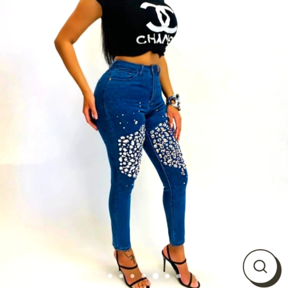 Blingged Stretchy Jeggings!